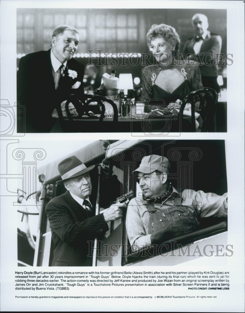 1986 Press Photo Burt Lancaster And Alexis Smith In Movie "Tough Guys" - Historic Images