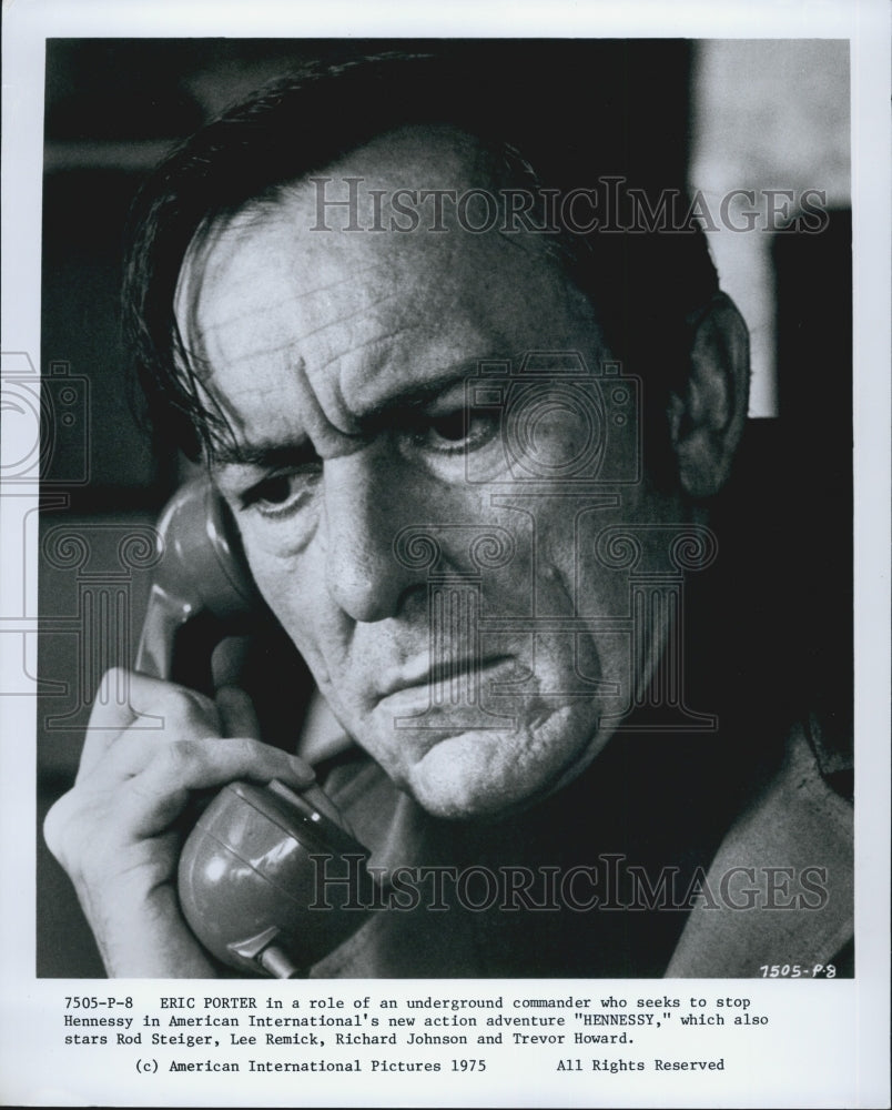 1975 Press Photo Eric Porter in "Hennessy" - Historic Images