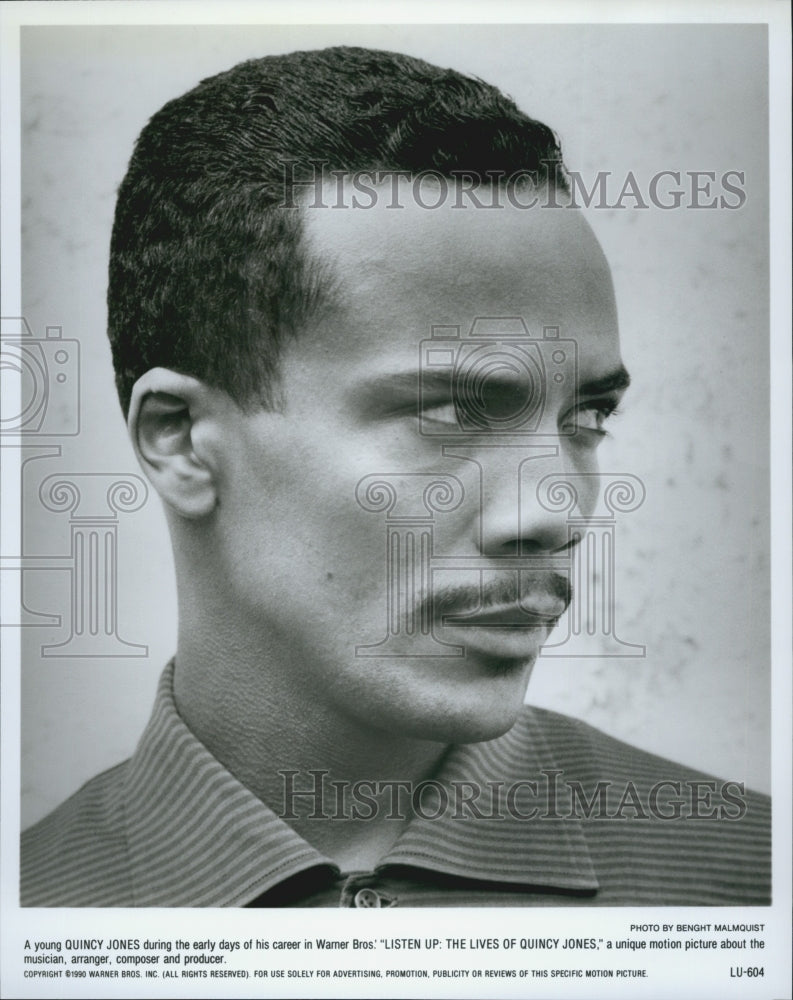 1990 Press Photo Quincy Jones &quot;Listen Up: The Lives of Quincy Jones&quot; - Historic Images