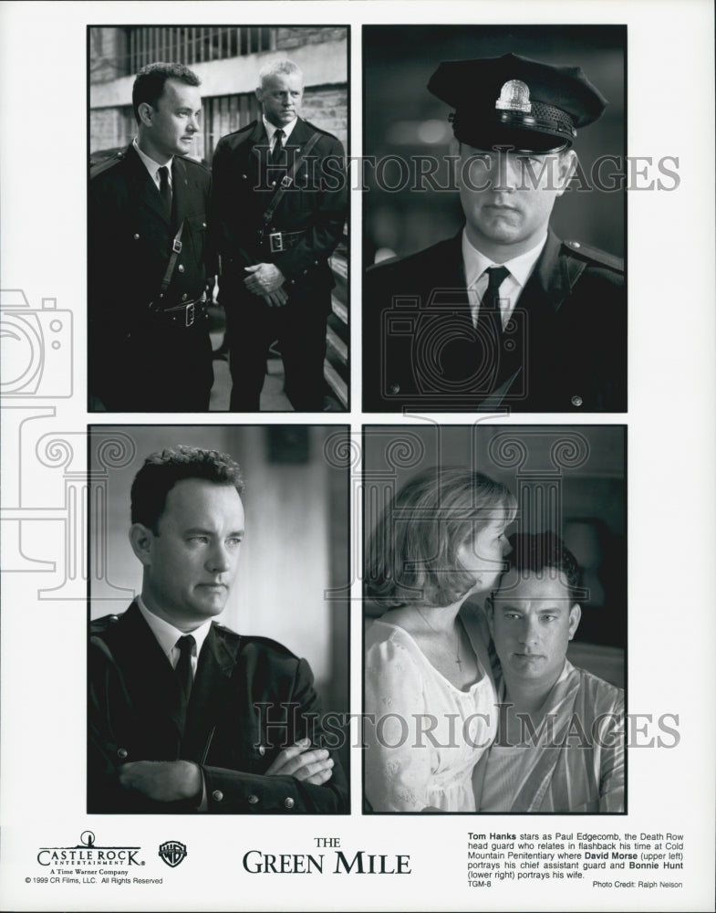 1999 Press Photo Tom Hanks, David Morse & Bonnie Hunt in "The Green Male" - Historic Images