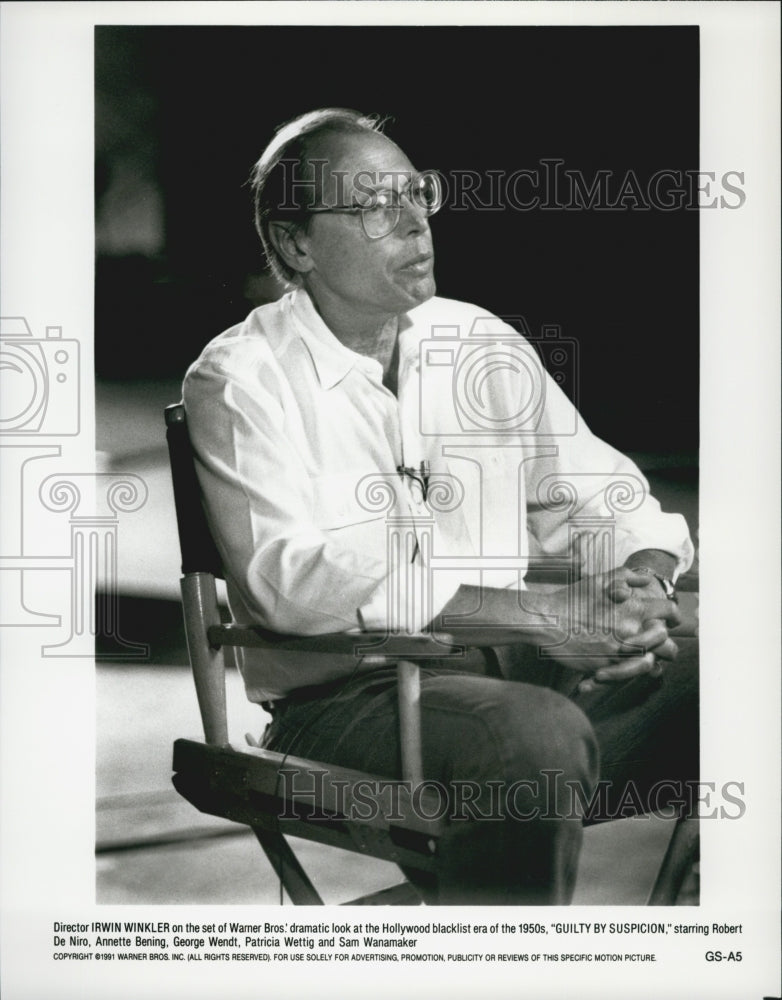 1991 Press Photo Irwin Winkler in "Guilty By Suspicion" - Historic Images