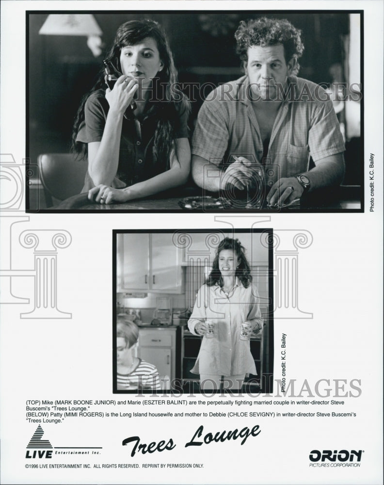 1996 Press Photo Mark Boone Junior  Eszter Balint Mimi Rogers and Chloe Sevigny - Historic Images