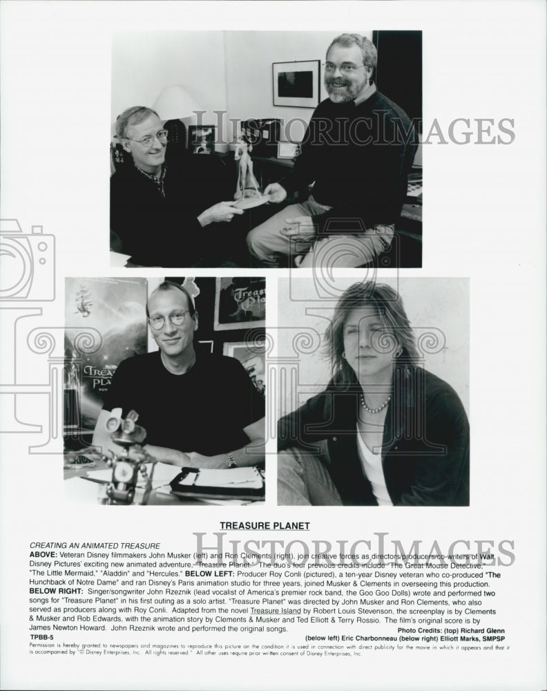 2002 Press Photo &quot;Treasure Planet&quot; Producer John Musker Ron Clements - DFPG27539 - Historic Images