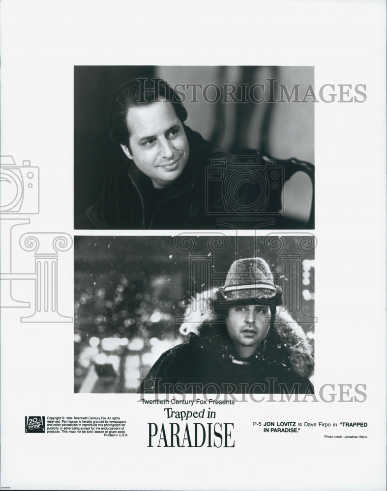 1994 Press Photo Jon Lovitz in &quot;Trapped in Paradise&quot; - Historic Images