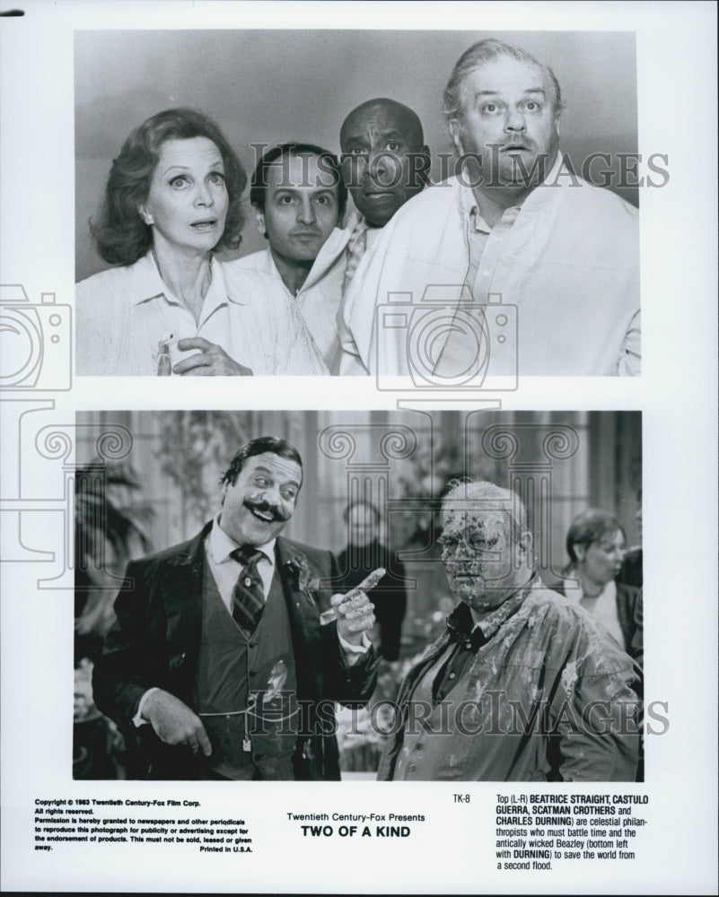1983 Press Photo Straight, Gurerra, Crothers and Durning in "Two of a Kind" - Historic Images