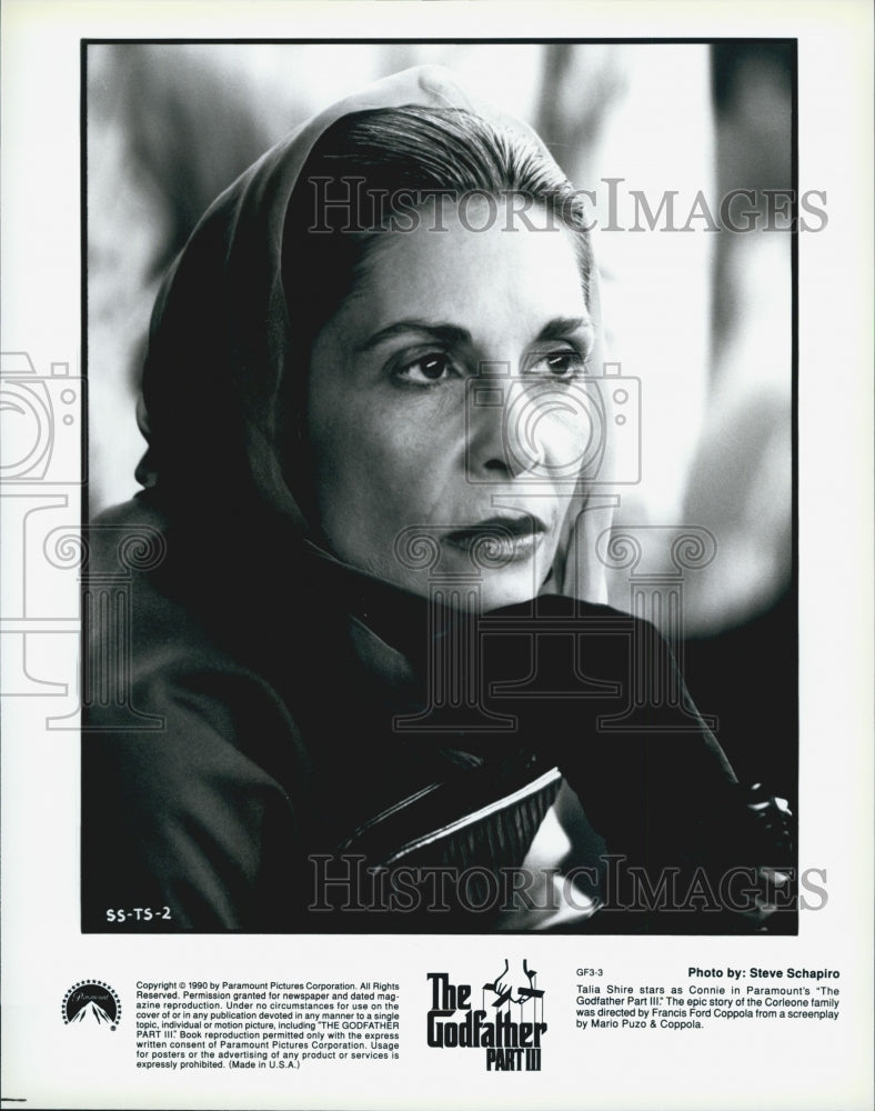 1990 Press Photo Talia Shire in "The Godfather Part III" - Historic Images