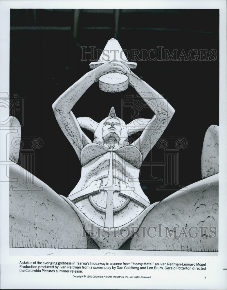 1981 Press Photo  "Heavy Metal" Scenes in animated film - Historic Images