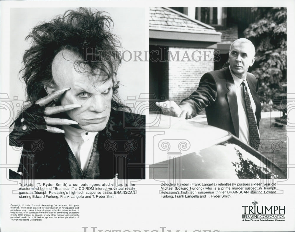 1994 Press Photo T. Ryder Smith and Frank Langella in "Brainscan" - Historic Images