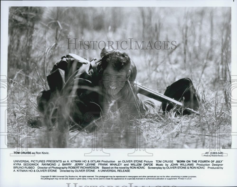 1989 Press Photo  Tom Cruise in &quot;Born On The Fourth of July&quot; - Historic Images