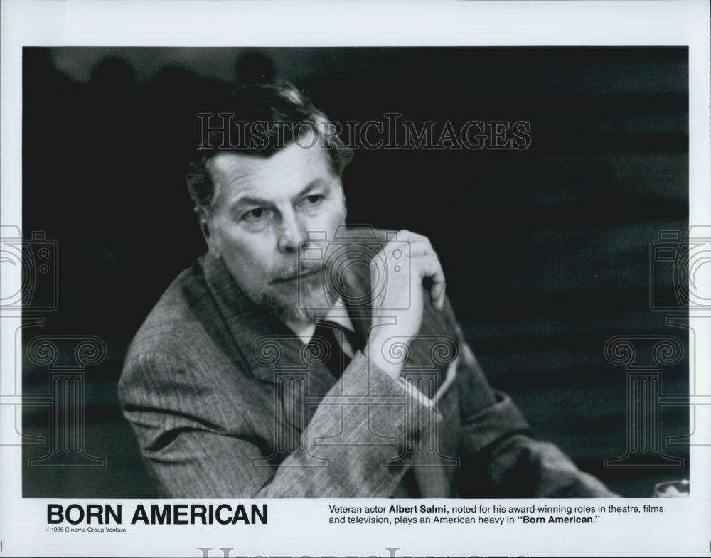 1986 Press Photo Albert Salmi in "Born American" - Historic Images