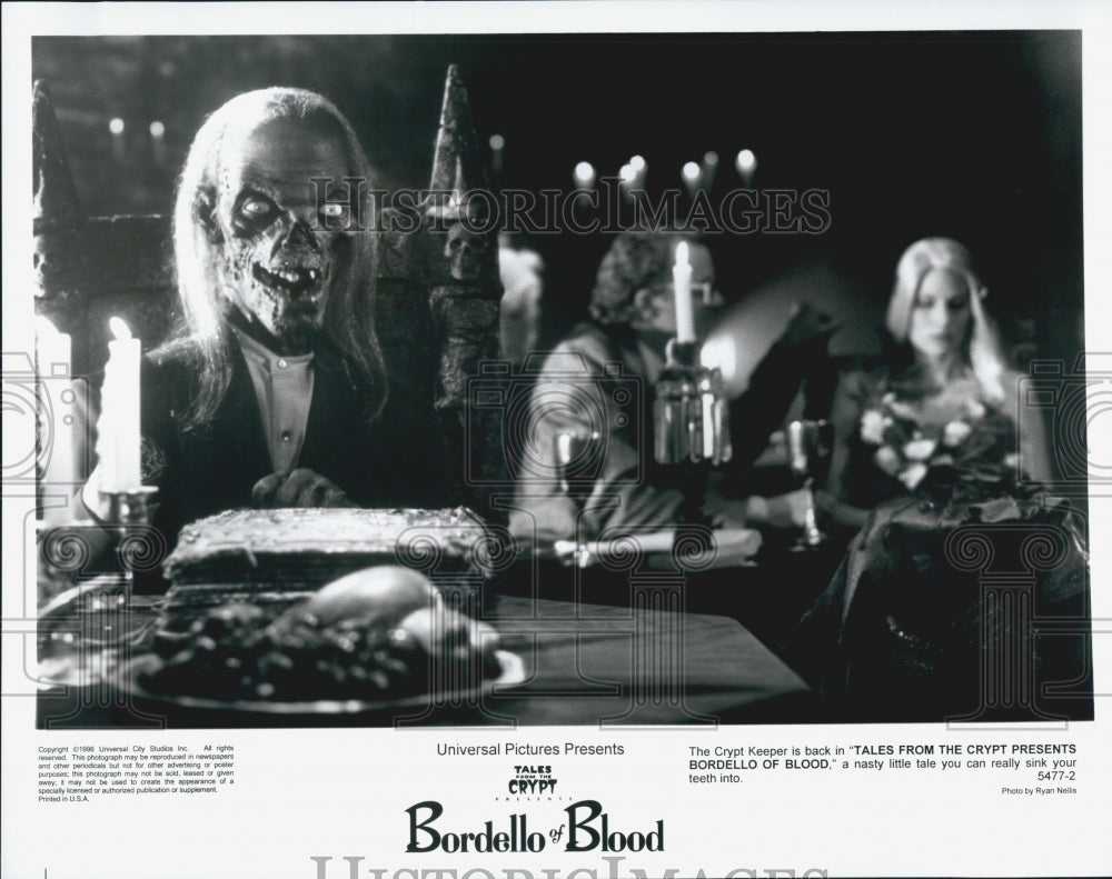 1996 Press Photo Scene From Horror Comedy Film "Bordello Of Blood" - Historic Images