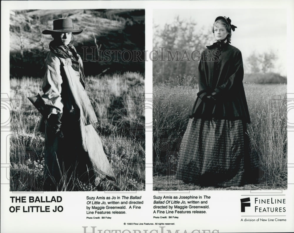 1993 Press Photo Actress Suzy Amis In Film "The Ballad Of Little Jo" - Historic Images
