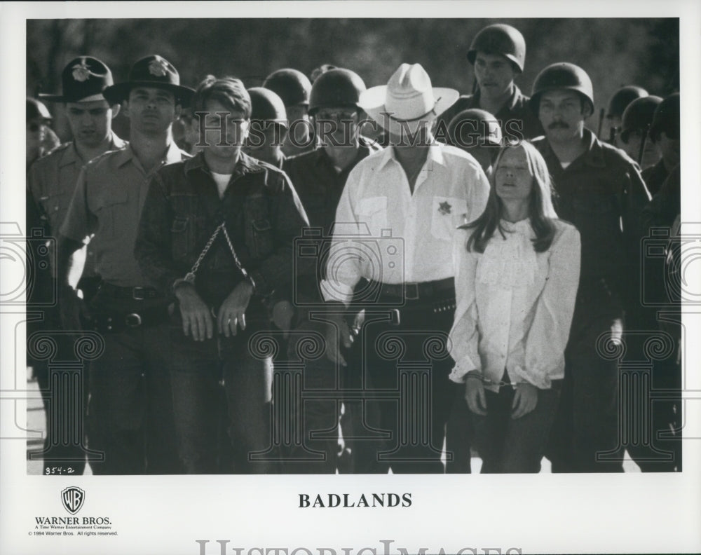 1994 Press Photo "Badlands" Film Actor Bruce Dern Dylan McDermott Sissy Spacek - Historic Images