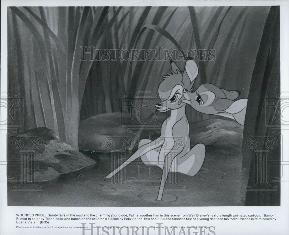 1942 Press Photo Disney Animated Movie &quot;Bambi&quot; - Historic Images