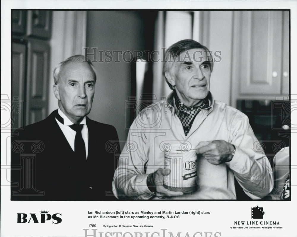 1997 Press Photo Ian Richardson and Martin Landau in "BAPS" - Historic Images