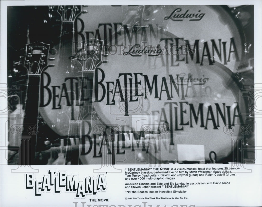 1981 Press Photo "Beattlemania" The Movie - Historic Images