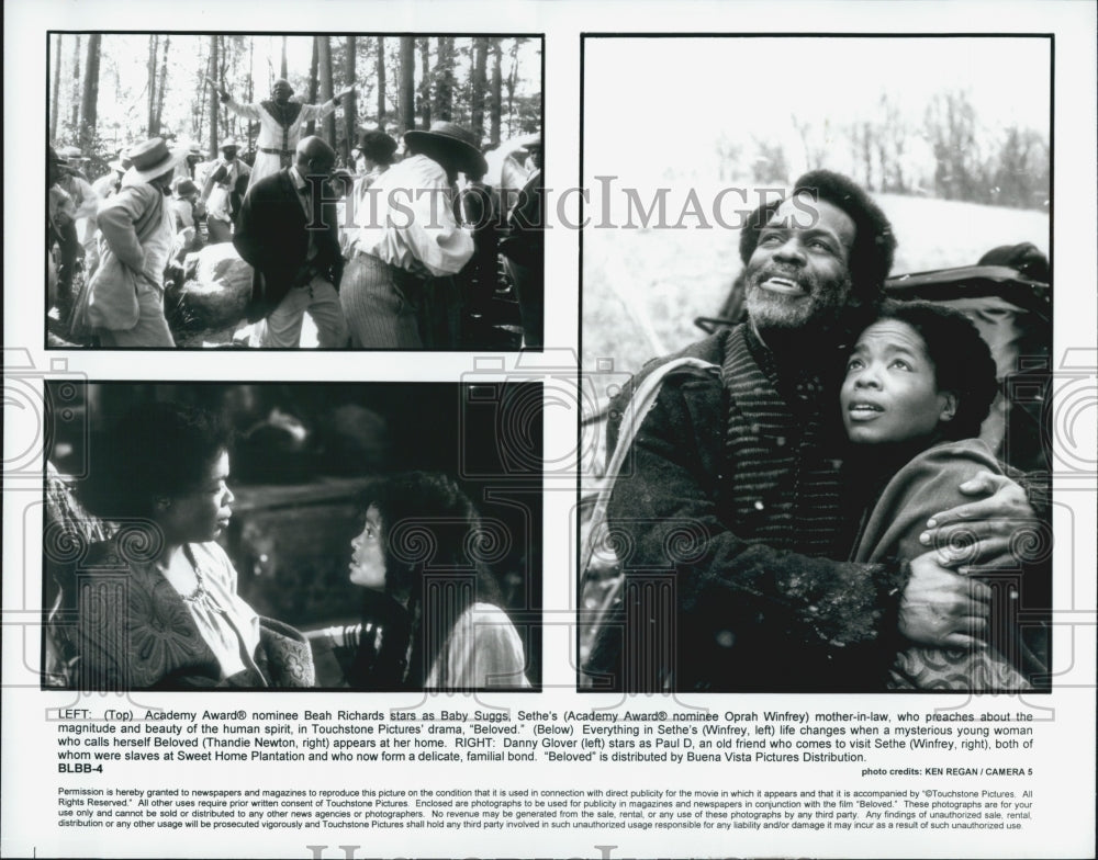 Press Photo "Beloved" Oprah Winfrey Danny Glover Thandie Newton Actor - Historic Images