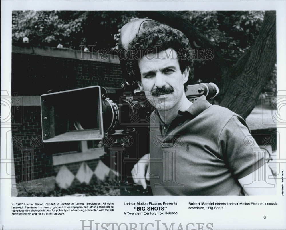 1987 Press Photo Director Robert Mandel &quot;Big Shots&quot; - Historic Images