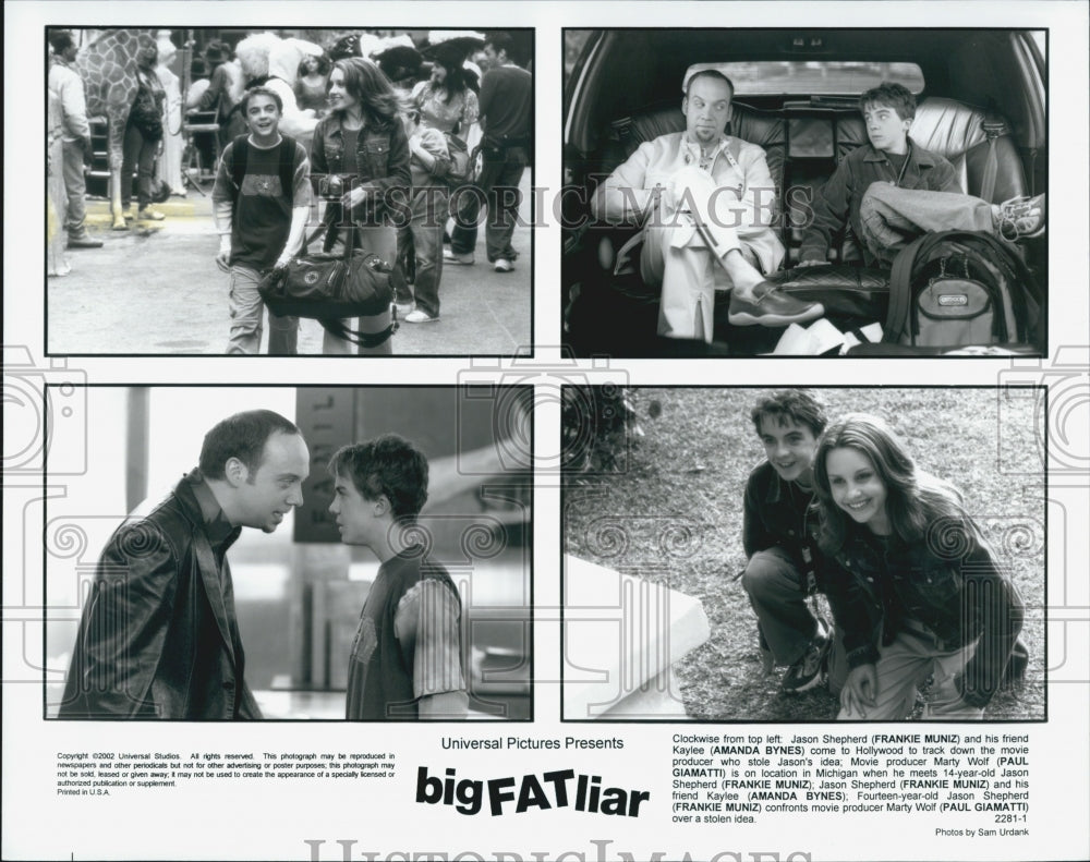 2002 Press Photo Scenes From Film Big Fat Liar - DFPG29853 - Historic Images