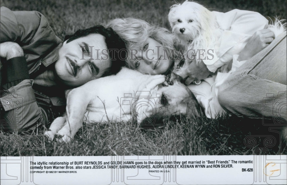 1982 Press Photo &quot;Best Friends&quot; Film Goldie Hawn Burt Reynolds Actor - Historic Images