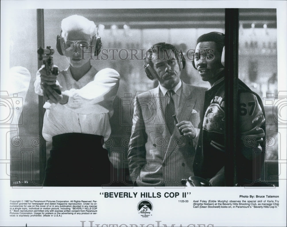 1987 Press Photo "Beverly Hills Cop II" Eddie Murphy with Brigitte Nielsen and - Historic Images