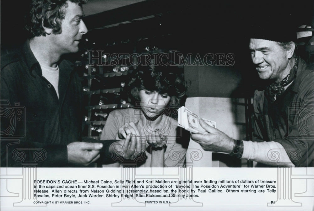 1979 Press Photo "Beyond the Poseidon Adventure" Michael Caine Sally Field Karl - Historic Images