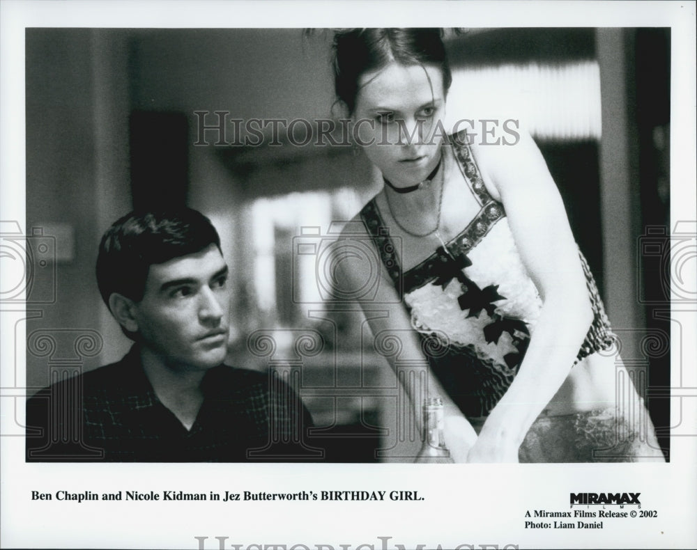 2002 Press Photo Ben Chaplin and Nicole Kidman in "Birthday Girl" - Historic Images