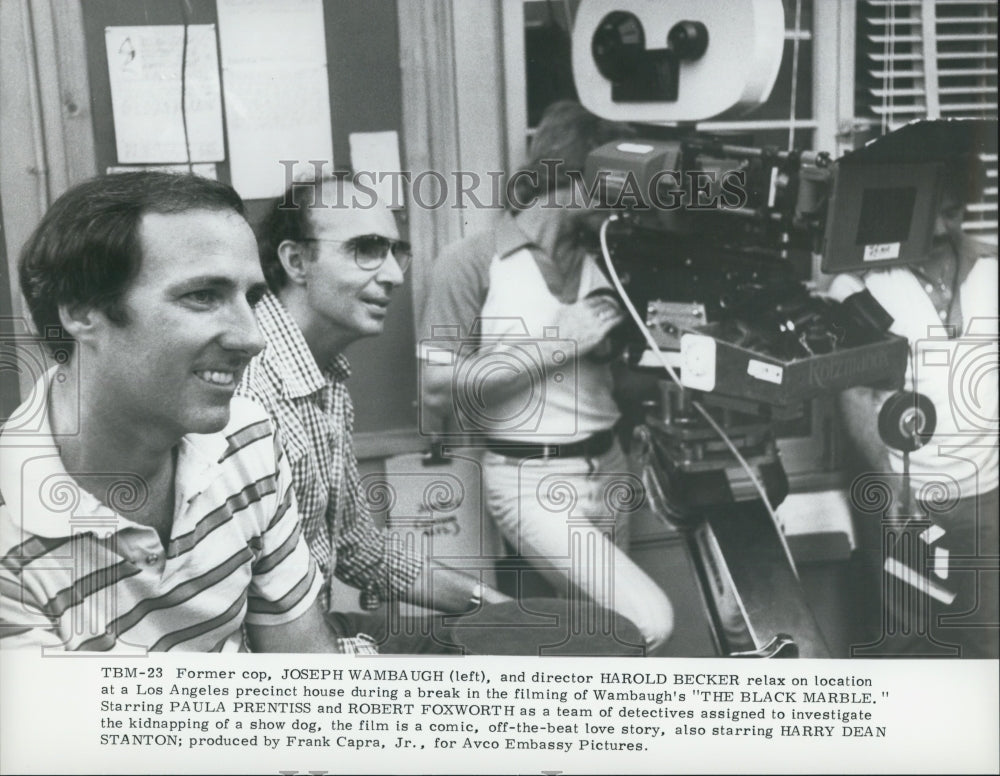 1980 Press Photo "The Black Marble" Filmmaker Joseph Wambaugh & Harold Becker - Historic Images