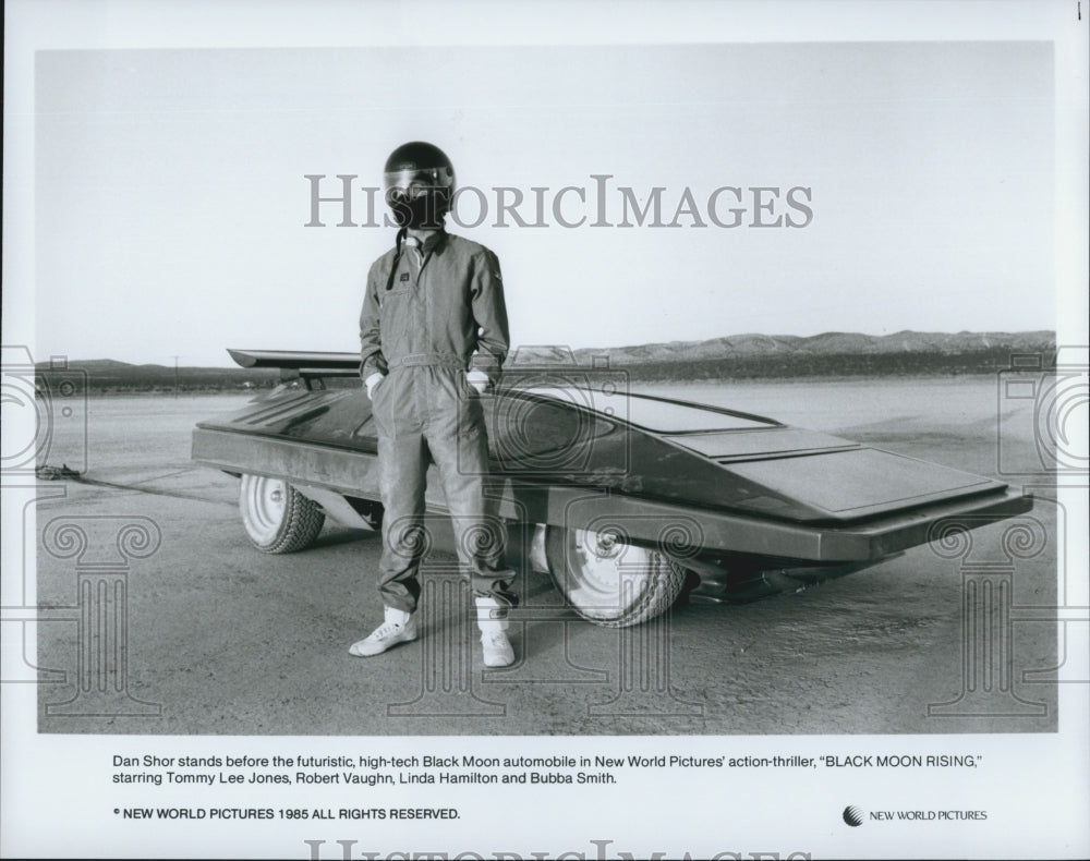 1985 Press Photo Dan Shor in &quot;Black Moon Rising&quot; - Historic Images