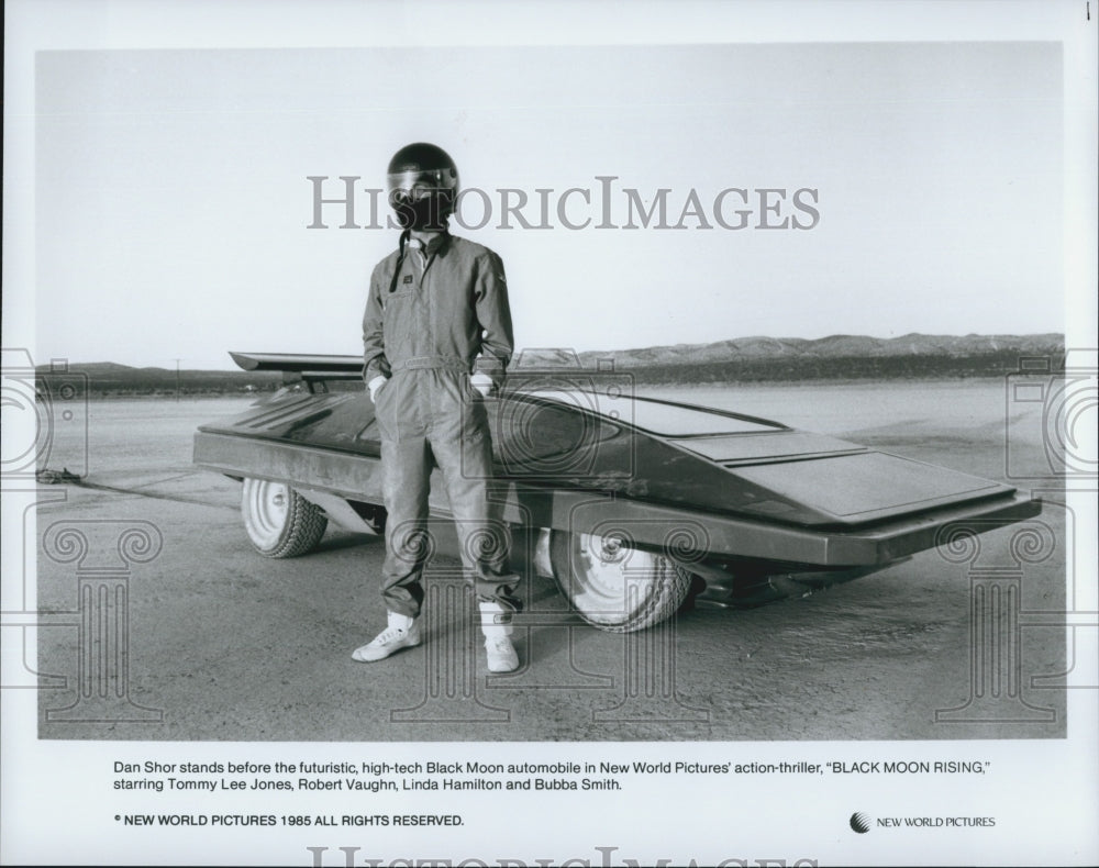 1985 Press Photo Dan Shor in "Black Moon Rising" - Historic Images
