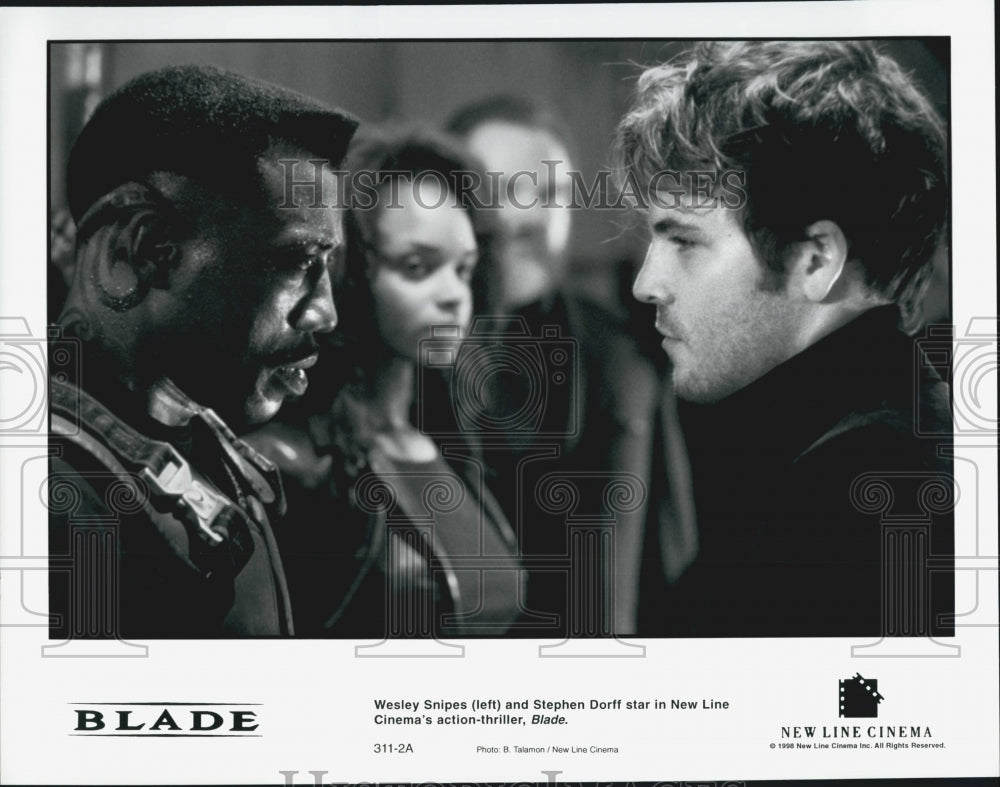 1998 Press Photo Wesley Snipes and Stephen Dorff in &quot;Blade&quot; - Historic Images