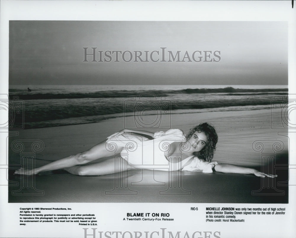 1983 Press Photo Michelle Johnson in "Blame It On Rio" - Historic Images