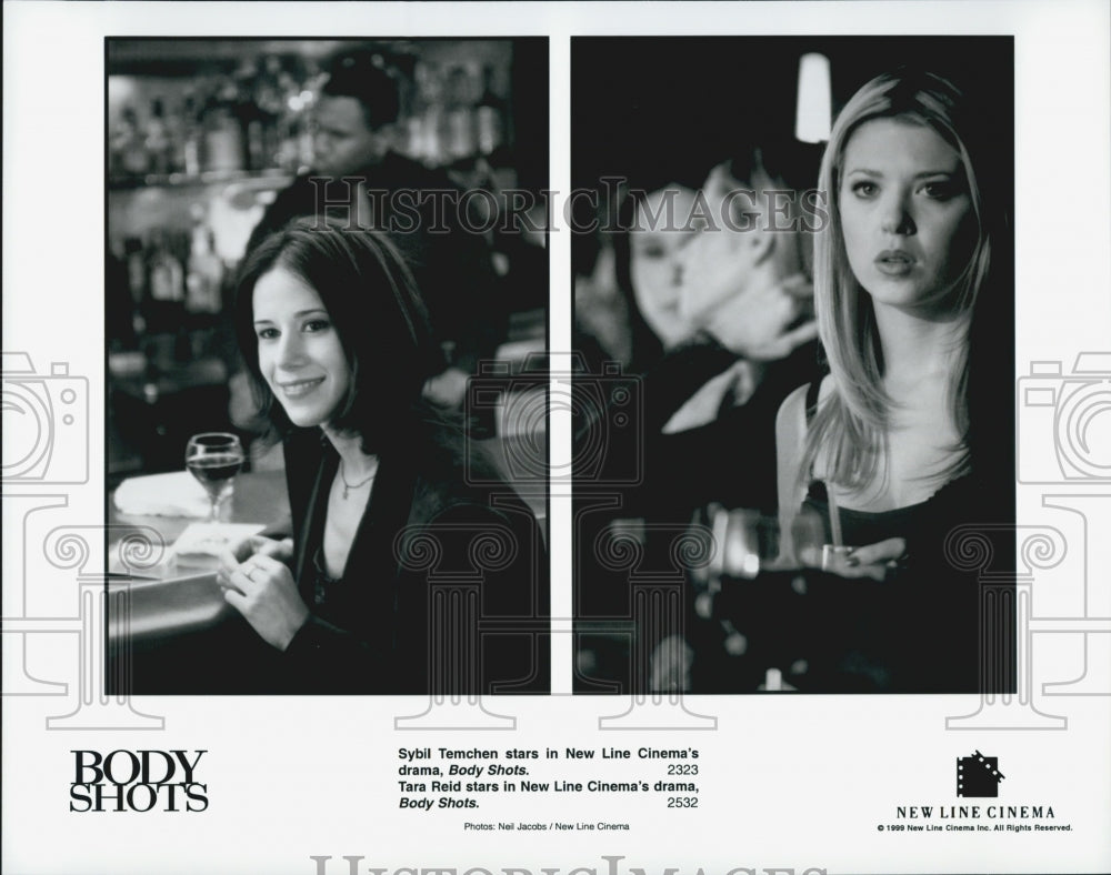 1999 Press Photo Sybil Temchen and Tara Reid Star in "Body Shots" - Historic Images