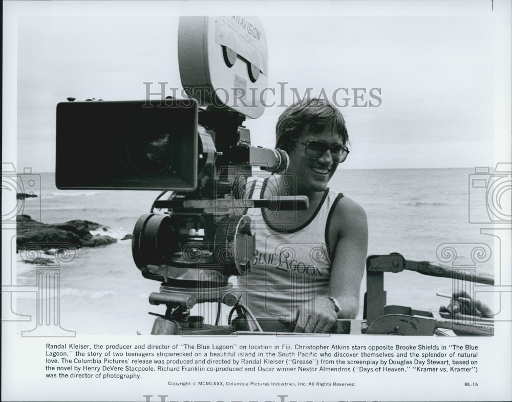 1980 Press Photo &quot;The Blue Lagoon&quot; producer Randal Kleiser on set - Historic Images