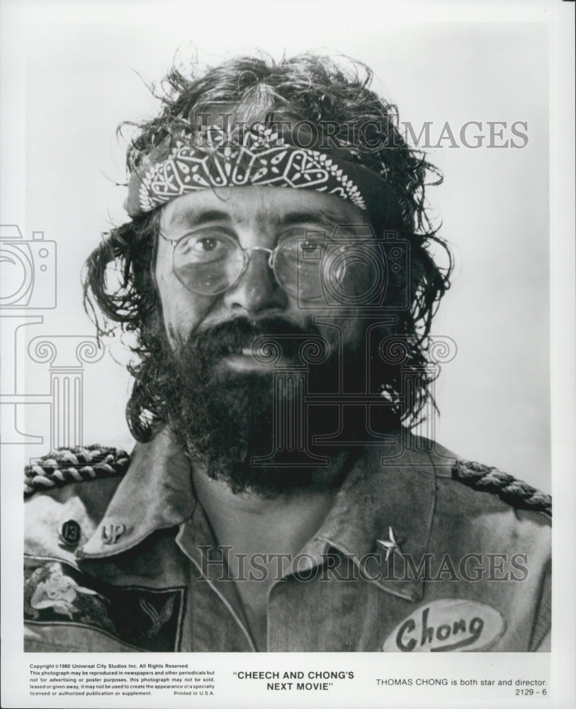 1990 Press Photo Thomas Chong of  "Cheech and Chong's Next Movie" - Historic Images