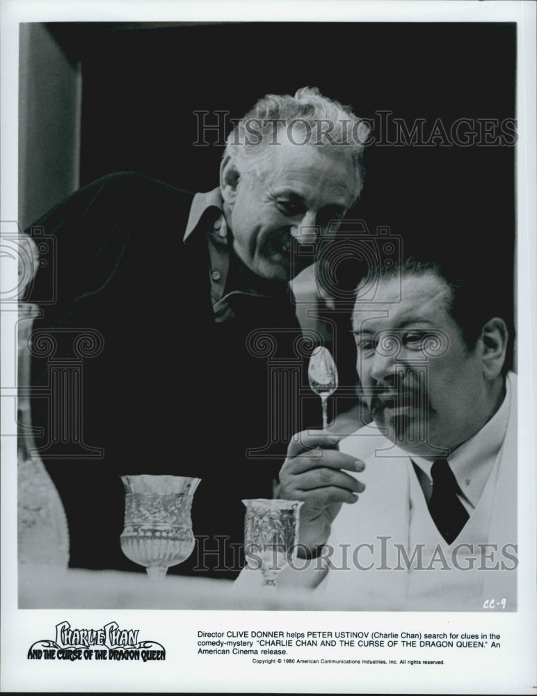 1981 Press Photo Clive Donner&#39;s &quot;Charlie Chan the Curse of the Dragon Queen&quot; - Historic Images