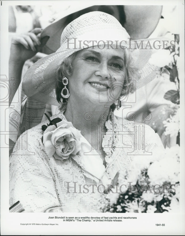 1979 Press Photo Joan Blondell Stars as Wealthy Devotee of Yachts and Racehorses - Historic Images