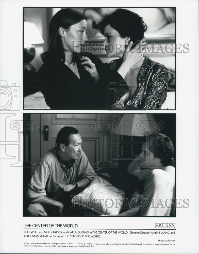 2001 Press Photo Molly Parker and Carla Gugino in "The Center of the World" - Historic Images