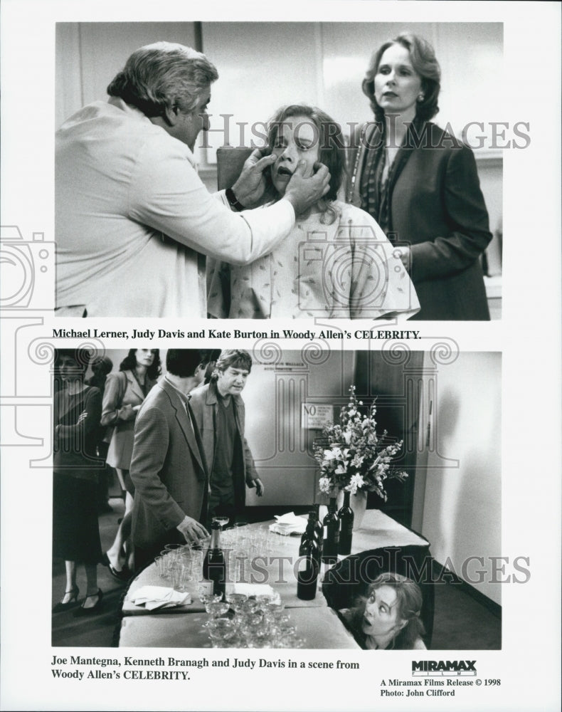 1998 Press Photo Michael Lerner, Judy Davis and Kate Burton in &quot;Celebrity&quot; - Historic Images