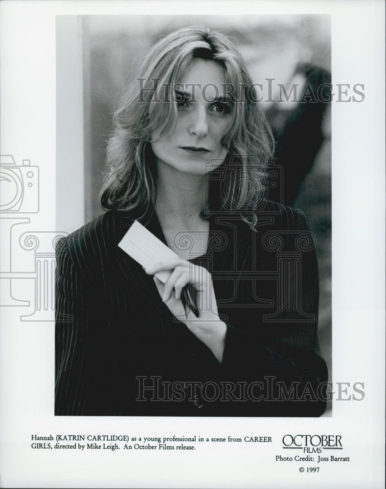 1997 Press Photo Katrin Cartlidge Stars In Career Girls - Historic Images