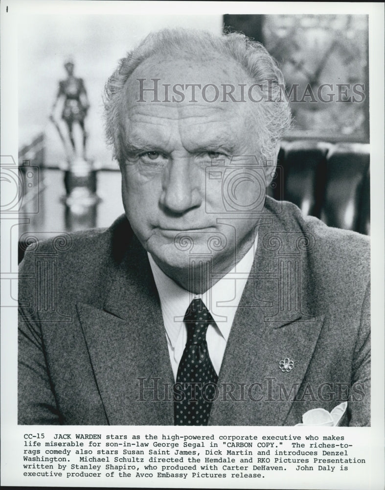 1981 Press Photo "Carbon Copy" Jack Warden starring - Historic Images