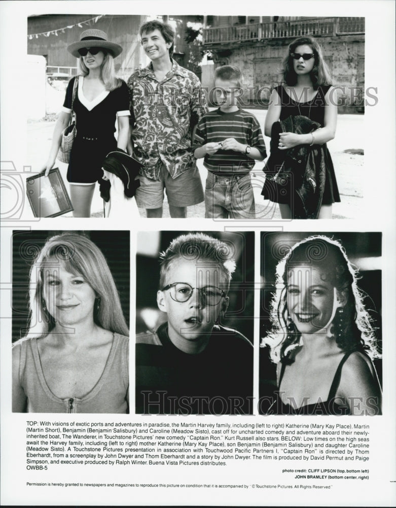 1992 Press Photo "Captain Ron" Mary Kay Place,Martin Short,Ben Salisbury - Historic Images