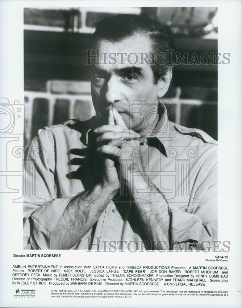 1991 Press Photo Director Martin Scorsese On Set Of Thriller Film "Cape Fear" - Historic Images