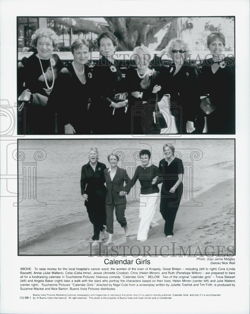 2003 Press Photo L. Bassett, J. Walters, C. Imrie, A. Crosbie &quot;Calendar Girls&quot; - Historic Images