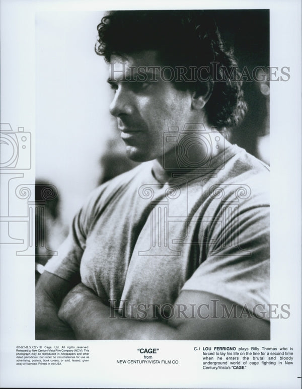 1989 Lou Ferrigno Stars In Cage - Historic Images