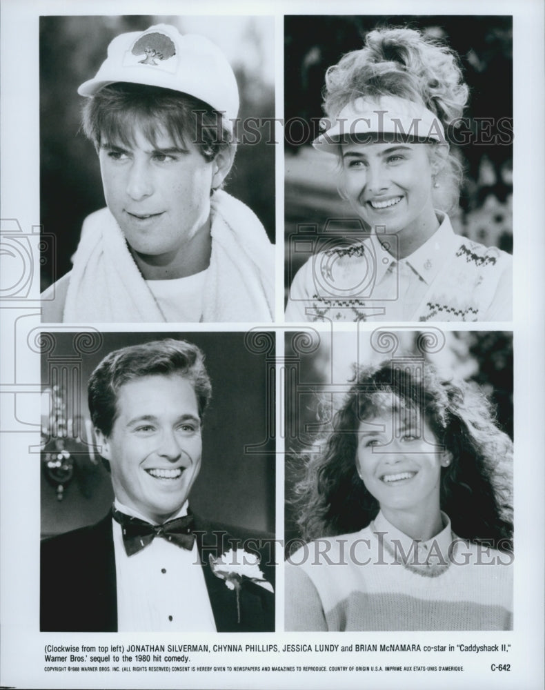 1988 Press Photo Jonathan Silverman and Jessica Lundy in "Caddyshack II" - Historic Images