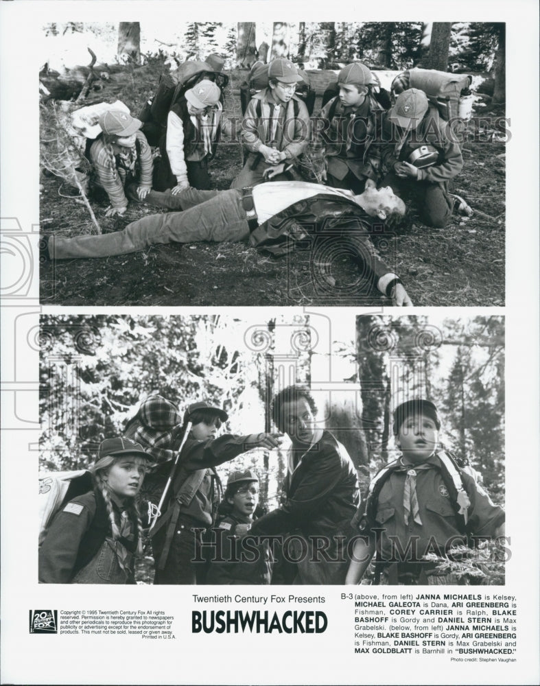 1995 Press Photo J. Michaels, M. Galeota, A. Greenberg, C. Carrier &quot;Bushwhacked&quot; - Historic Images