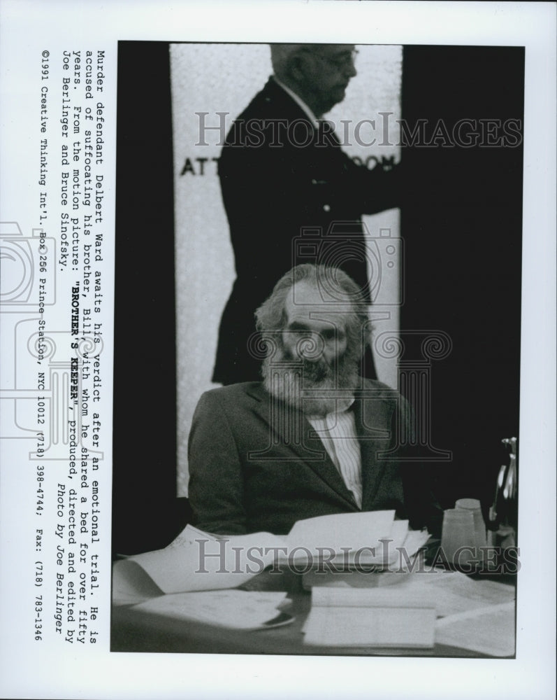 1991 Press Photo &quot;Brother&#39;s Keeper&quot; Delbert Ward - Historic Images