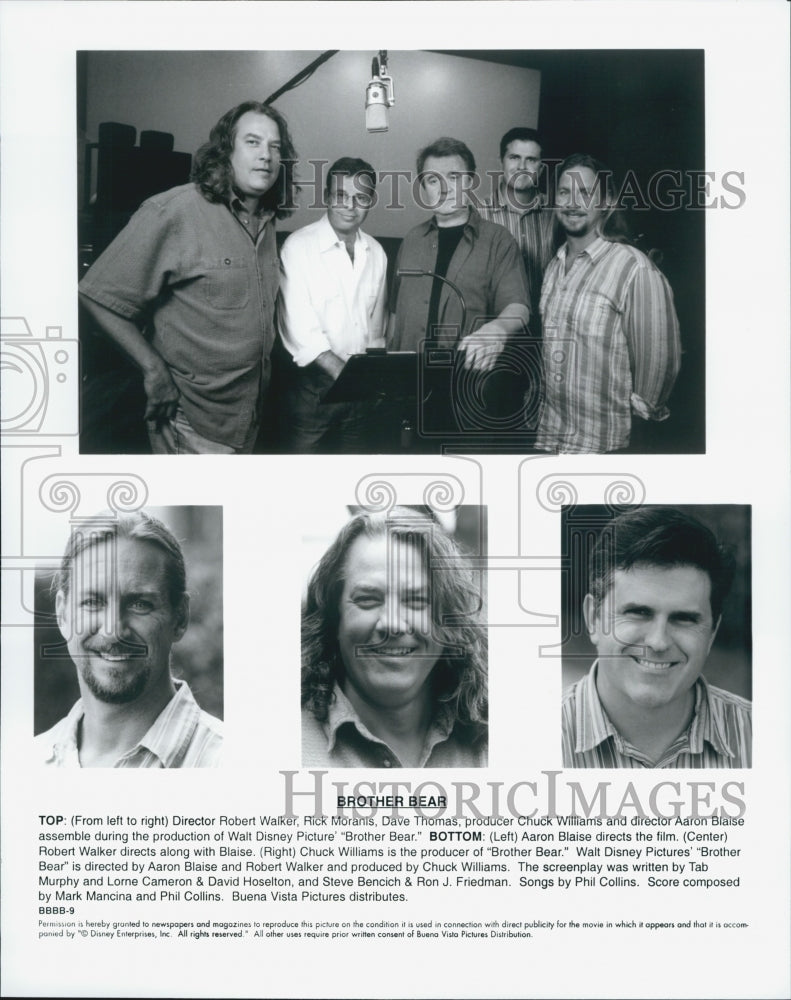 2003 Press Photo "Brother Bear"Director Robert Walker,Rick Moranis,Dave Thomas - Historic Images