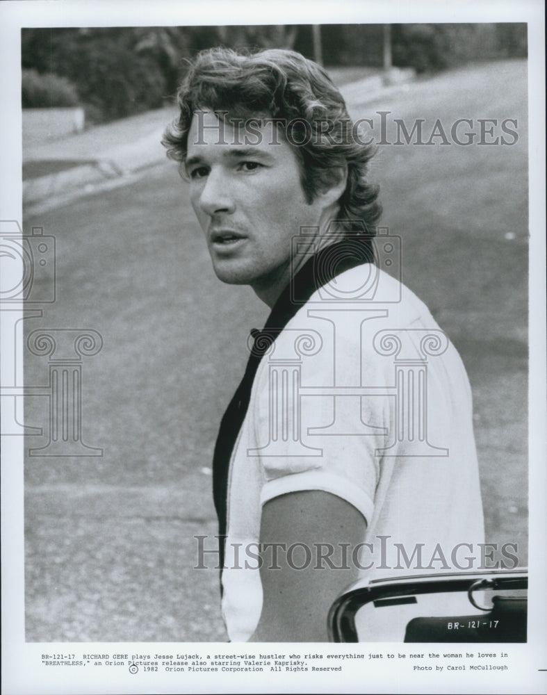 1982 Press Photo Richard Gere in &quot;Breathless&quot; - Historic Images